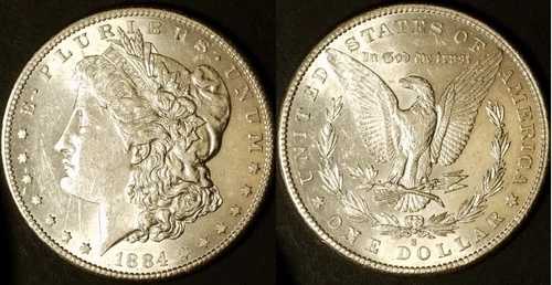 1884-S 1 ドル モルガン銀貨、高品質、素晴らしい!｜WORLD RESOURCE【QUEEN店】