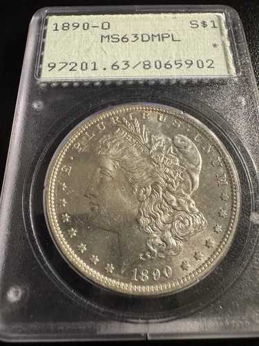 1890-O モルガン・ダラー MS63DMPL PCGS認定 フラッシー・ラトラー