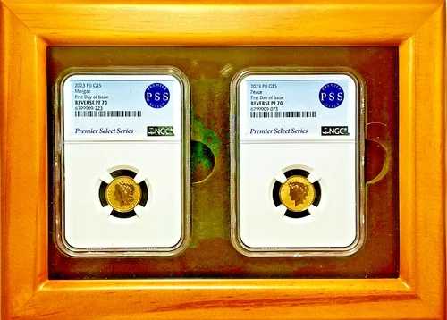 ゴールド モーガン＆ピース 1/10オンス/枚 プレミアセレクトシリーズ/NGC レブプルーフ-70 UC-FDI