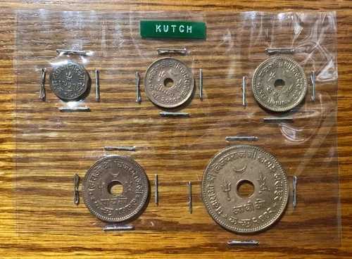 インド州カッチ 1920-1946 コインセット (XF)