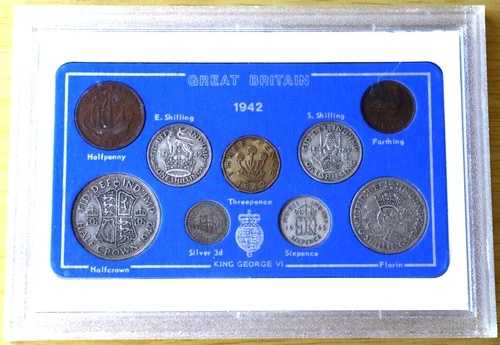 GB ジョージ6世 1942年 9年記念コインセット パースペックスケース入り