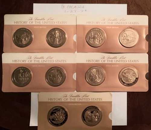 1880年代 アメリカメダルの歴史 フランクリン・ミント 2個セット-