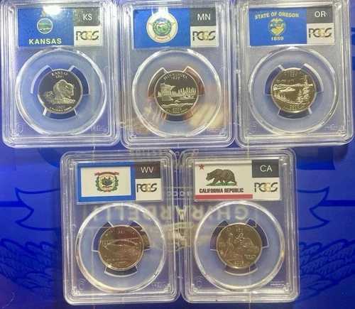 2005年 S ワシントン州 25セント硬貨 PCGS PR69DCAM 5枚セット 合計2005年