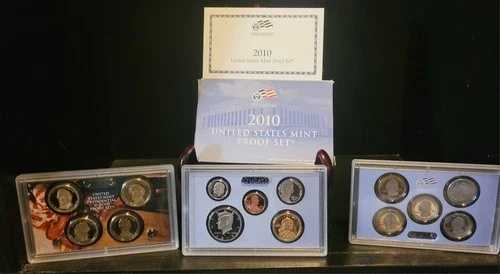 2010 年米国 OGP プルーフ セット - 光沢のあるプルーフ コイン 14 枚!