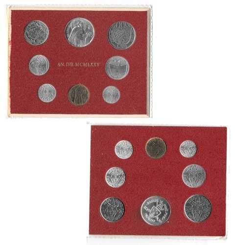 バチカン市国 1-2-5-10-20-50-100-500 リラ 1975年 8枚セット コイン (500リラ-銀貨) パウロ6世 B1