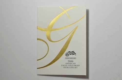 2006 年米国ゴールド アメリカン イーグル 4 ピース プルーフ セット 真正性証明書 - COA のみ!