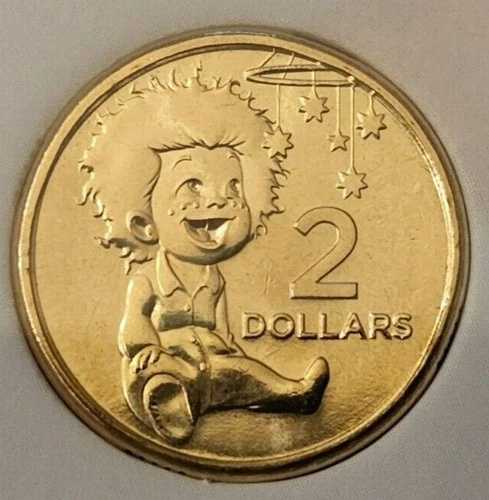 ??2022 オーストラリア ベビー - 2ドル $2 UNC コイン - アボリジナル ヤング UNC 旧セット??