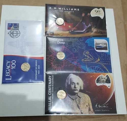 オーストラリアの1ドル硬貨4枚セット 2022-2023 写真をご覧ください