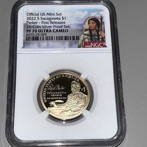 2022 S サカガウィア $1 エリー・パーカー ファーストリリース NGC PF 70 10枚セット