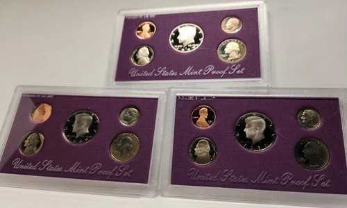 1989-S 米国造幣局 プルーフコイン 5枚セット COA & OGP付き 3セット