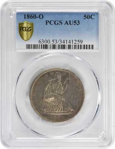 1860-O 自由の女神像 銀貨 ハーフドル AU53 PCGS 155,650円