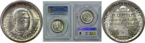 1949年 ブッカー・T・ワシントン記念ハーフドル PCGS MS-67