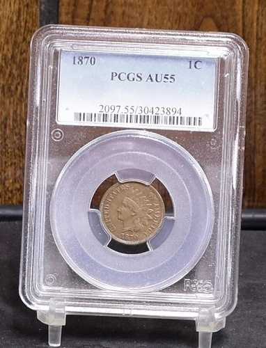 1870年インディアンセント - PCGS AU55 (#58531-L)
