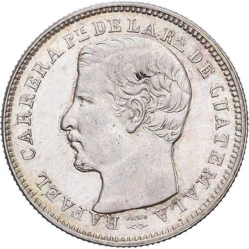 [#1509543] グアテマラ、ラファエル カレラ、4 レアレ、1865、シルバー、オーストラリア(55-58)｜WORLD RESOURCE【QUEEN店】