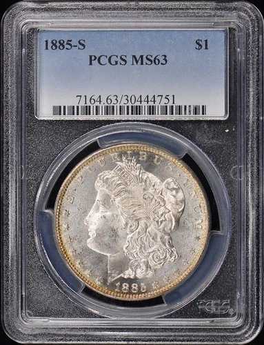 1885-S 1ドル モルガン・ダラー PCGS MS63｜WORLD RESOURCE【QUEEN店】