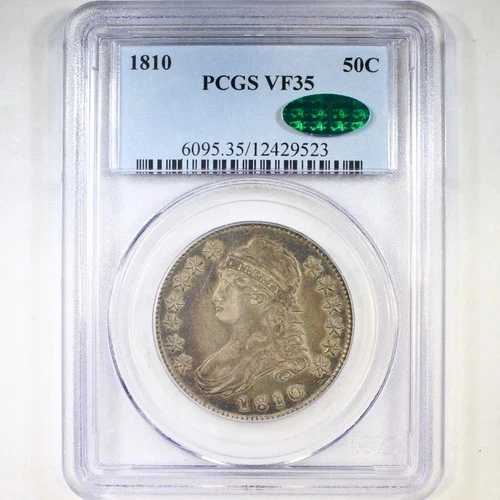 1810 50C PCGS/CAC VF35 - キャップドバストハーフダラー｜WORLD RESOURCE【QUEEN店】