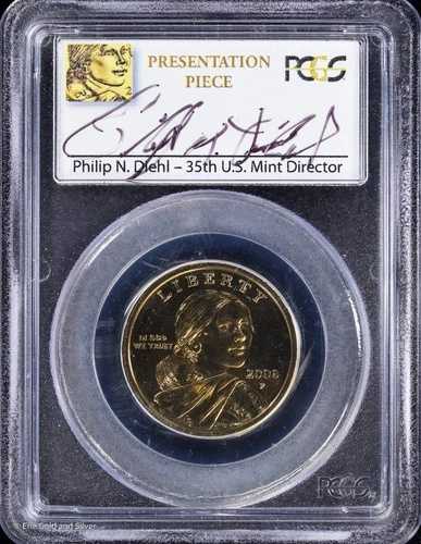 2000-P $1 サカガウィア・ダラー PCGS SP 67 | スペシャルストライク・グッドエーカー・ディール署名入り