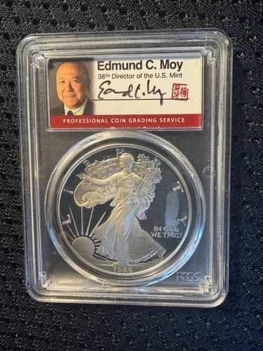 1986年 Sプルーフ シルバーイーグル PCGS PR70 DCAM エドマンド・C・モイ署名 158,400円