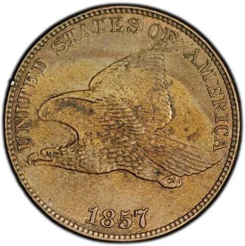 1857年 フライングイーグル セント DDO FS-102 スノー-15 未使用 詳細 PCGS