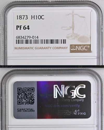1873 NGC PR64 大手ディーラーで$950?? $1,000 PCGS P.G.??? プルーフ 座位ハーフダイム ?