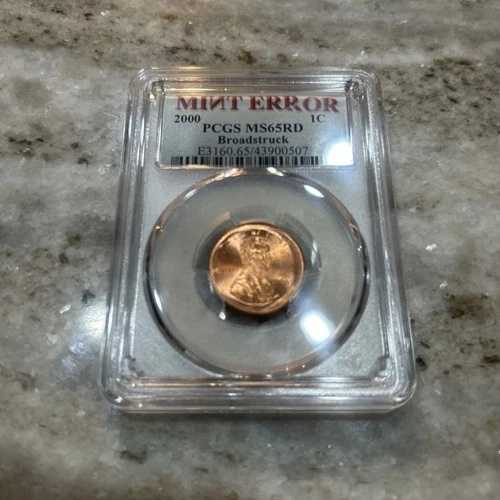 2000年リンカーン記念セント ミントエラー MS65RD ブロードストラック PCGS