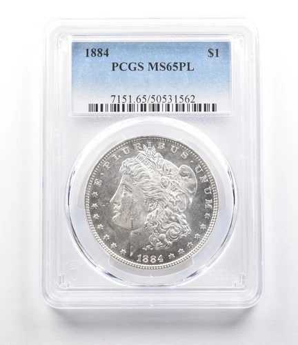 1884年 モルガン銀貨 MS65 PL PCGS *2646