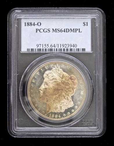 1884-O トーンディンプル (DPL) モルガン銀貨 PCGS MS64 DMPL