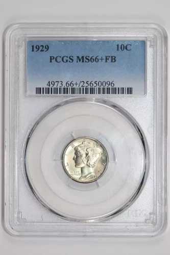 1929年 マーキュリーダイム PCGS MS66+ FB