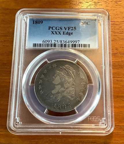 1809 50C PCGS VF25 XXX エッジキャップドバストハーフダラー 158,950円