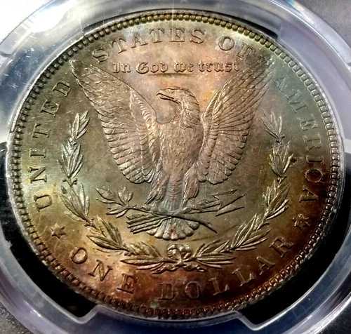 1898年 P モルガン・ダラー PCGS MS66 モンスター・レインボー トーン・トーニング レジストリコイン