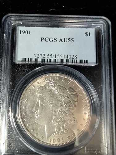 1901年 モルガン銀貨 1ドル - PCGS AU 55 - 15514028