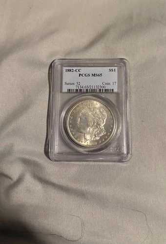 1882-CC モーガン シルバー ダラー PCGS MS65!