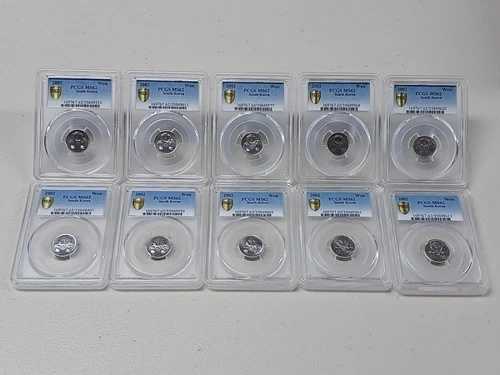 韓国 2002 1ウォン PCGS MS62 X 10EA
