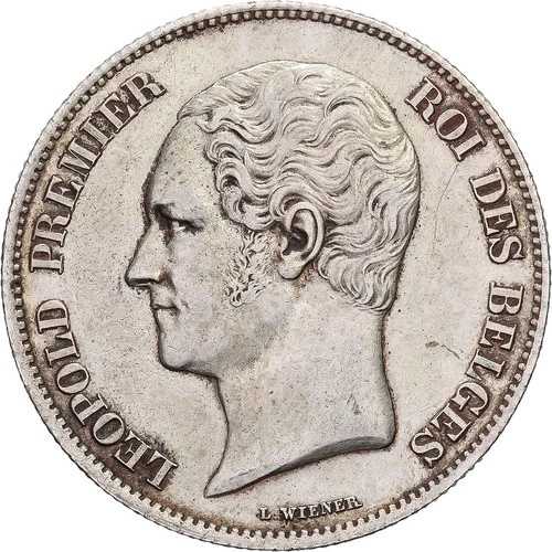 [#1509506] ベルギー、レオポルド1世、2フラン半、1848年、ブリュッセル、銀貨、AU(50-53)