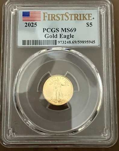 2025年 5ドル ゴールドイーグル 1/10オンス PCGS MS69 ファーストストライク｜WORLD RESOURCE【QUEEN店】 160,600円