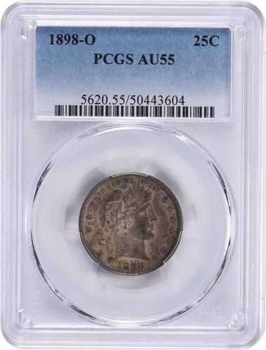 1898-O バーバー シルバー クォーター AU55 PCGS｜WORLD RESOURCE【QUEEN店】
