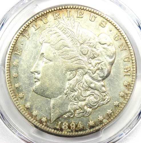 1894-S モーガン シルバー ダラー 1 ドル コイン - PCGS AU50 認定 - 希少な日付!