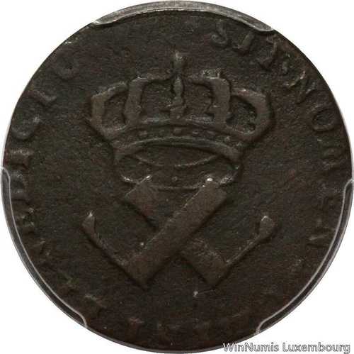 V4019 希少 USA フランス植民地 9デニール ルイ15世 1722 H ラ・ロシェル PCGS-