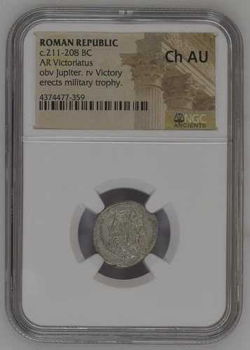 紀元前211-208年 AR ヴィクトリアトゥス NGC CH Choice AU ローマ共和国 コインストーリーヴォールト|WORLD RESOURCE【QUEEN店】