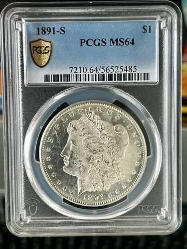 1891 S モルガン シルバー ダラー PCGS MS 64 ゴールド シールド - **PL / DMPL** 163,350円