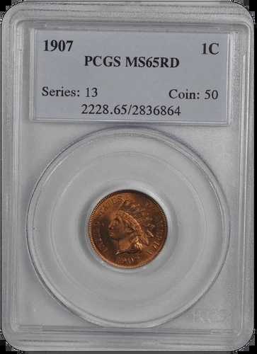 1907年インディアンヘッド PCGS RD 65
