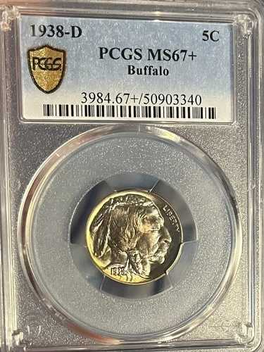 1938-D PCGS MS67+ バッファローニッケル