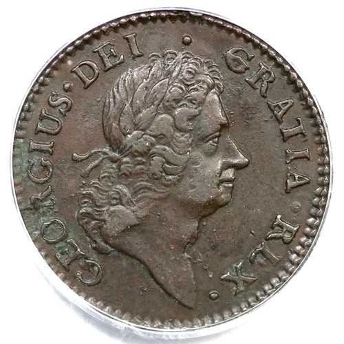 1722 PCGS XF 45 ハープ・ライト・ハイベルニア・ハーフペニー・コロニアル銅貨 1/2ペンス