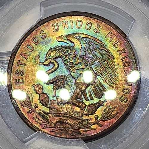 1964年-Mo メキシコ 20センターボ PCGS MS65RB ネオンレインボートーン インセインエレクトリックカラー｜WORLD RESOURCE【QUEEN店】 164,450円