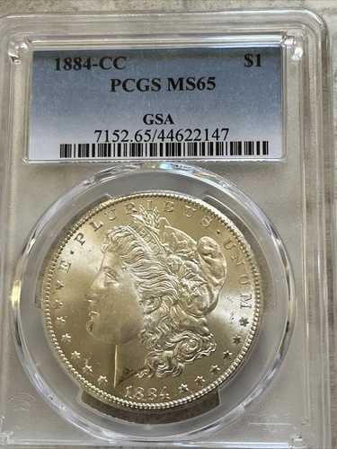 1884-CC モルガン・ダラー GSA PCGS MS65