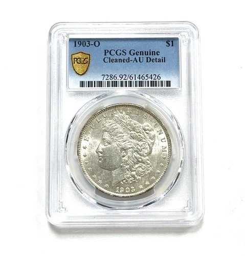 1903-O モルガン銀貨 PCGS 純正クリーニング済み AU 詳細 - 新品スラブ｜WORLD RESOURCE【QUEEN店】