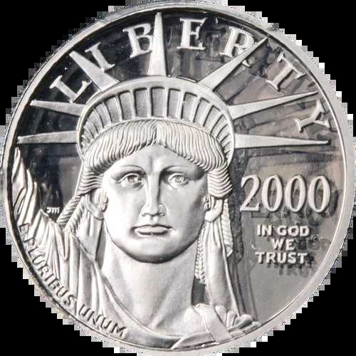 2000-W プラチナ アメリカンイーグル 25ドル PCGS PR70DCAM ブルーラベル