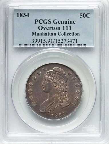 1834 年 キャップド バスト 50 セント - PCGS 正規品 - O-111 - スーパー コレクター サンプル!｜WORLD RESOURCE【QUEEN店】
