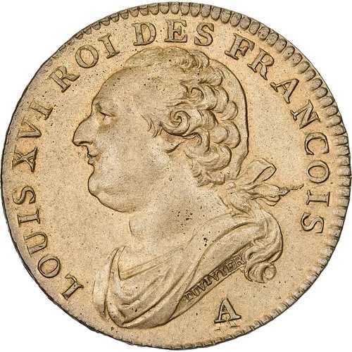 [#981519] フランス、ルイ16世、12デニール、1791年3月、パリ、銅、MS、ガドゥリー：15