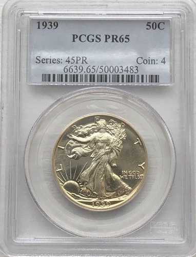 1939年 50セント PCGS PR 65 プルーフ ウォーキング リバティ ハーフダラー